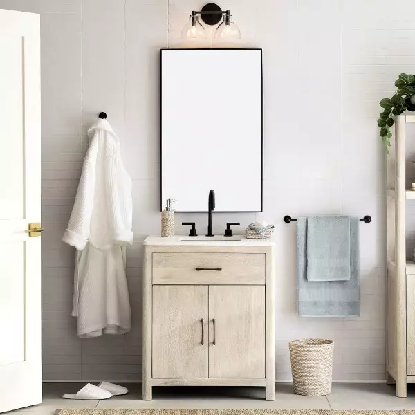 Glavira Podwójny kinkiet z recyklingowanego szkła – oświetlenie wewnętrzne, mosiężne T049