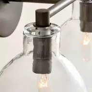 Glavira Podwójny kinkiet z recyklingowanego szkła – oświetlenie wewnętrzne, mosiężne T049