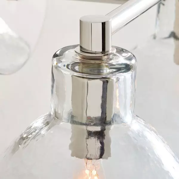 Glavira Podwójny kinkiet z recyklingowanego szkła – oświetlenie wewnętrzne, mosiężne T049