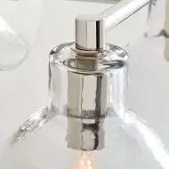 Glavira Podwójny kinkiet z recyklingowanego szkła – oświetlenie wewnętrzne, mosiężne T049