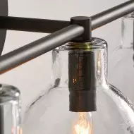 Glavira Podwójny kinkiet z recyklingowanego szkła – oświetlenie wewnętrzne, mosiężne T049