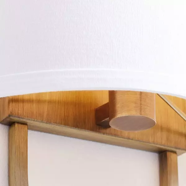 Elegancka lampa ścienna Nolvara z miękkim kloszem i metalowym ramieniem T082