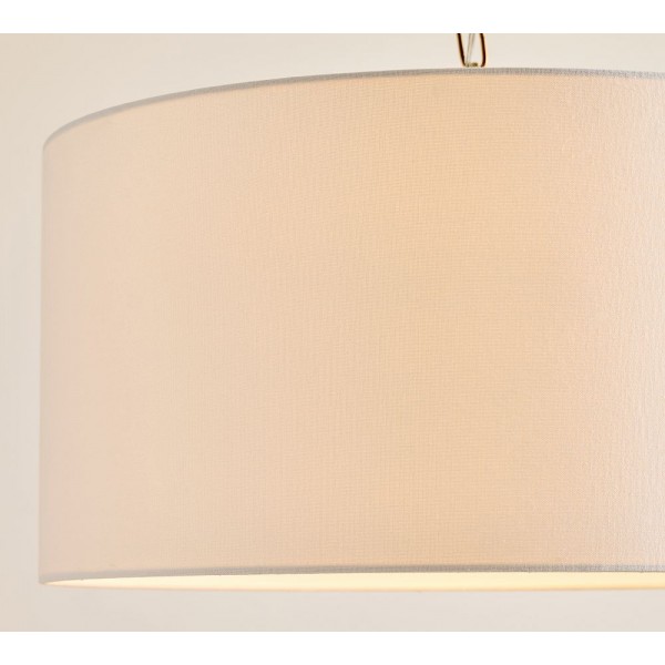 Lampa wisząca Dumora Iron Linen Drum – antyczny mosiądz, wisząca lampa sufitowa T123