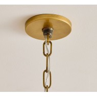 Lampa wisząca Dumora Iron Linen Drum – antyczny mosiądz, wisząca lampa sufitowa T123