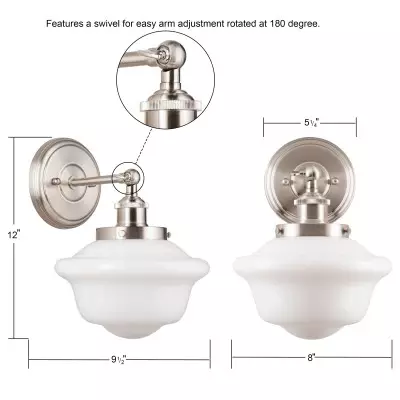 Applique de salle de bain industrielle Lavagna T130