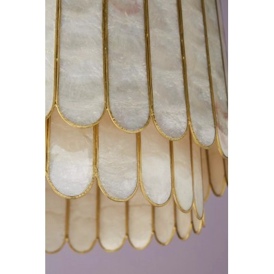 Lampada a sospensione sfaccettata Lumica Capiz - Elegante design a conchiglia naturale T135