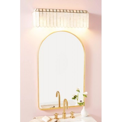 Applique da parete sfaccettata Lumica Capiz - Applique in ottone e ferro con finitura oro T136