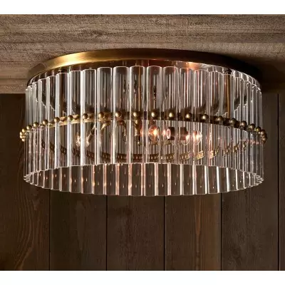 Lumora Crystal Flush Mount – Elegancka lampa sufitowa z mosiądzu T138