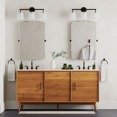 Hanton Moderne 3-flammige Wandleuchte – Metall-Badezimmerleuchte T161