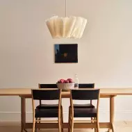 Abażur do lampy wiszącej z plisowanej tkaniny Nordic Linen