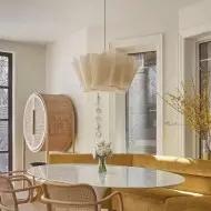 Lampa Wisząca Nordic z Plisowanym Abażurem – Elegancka Lampa do Salonu T191