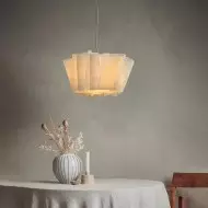 Lampa Wisząca Nordic z Plisowanym Abażurem – Elegancka Lampa do Salonu T191
