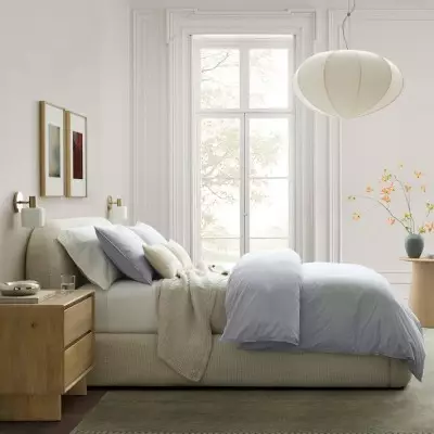 Alvian Pendant Light - Linen Shade with Adjustable Height for Cozy Dining T216