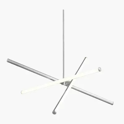 Voro Minimalist Chrome Light Rods - Lampada da soffitto a LED semi-incassata T010