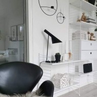 Dansk Riktad Asymmetrisk Bordslampa i Metall S12