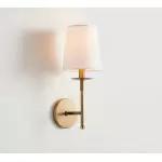 Glavira Podwójny kinkiet z recyklingowanego szkła – oświetlenie wewnętrzne, mosiężne T049