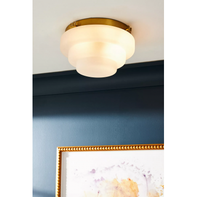 Capigia Glas Metal Indbygget Loftlampe - Moderne Armatur til Soveværelse eller Entre T054