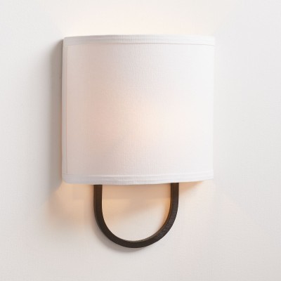 Nolvara elegant vägglampa med mjuk skärm och metallarm T082