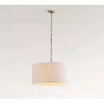 Calvor Elegancka lampa wisząca w brązie i porcelanie – Idealna do biura i salonu T127