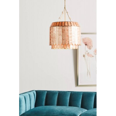 Lampada a sospensione sfaccettata Lumica Capiz - Elegante design a conchiglia naturale T135