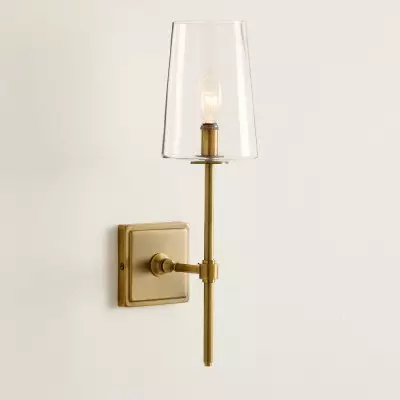 Derlina Ljusstake med flera huvuden i klart glas – Retro metalllampa T185