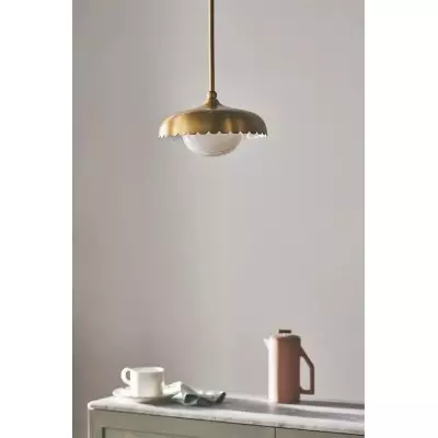 Rayla Kammusling Pendellampe – Messingfinish Retro Loftlampe til Spisestue & Køkken T209
