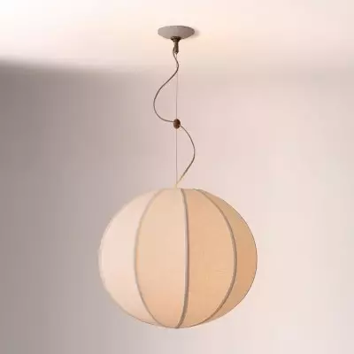 Alvian Pendant Light - Linen Shade with Adjustable Height for Cozy Dining T216
