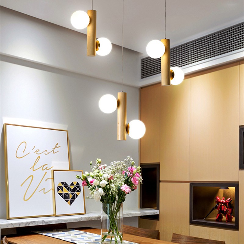 TWIG Pendellampa i trä