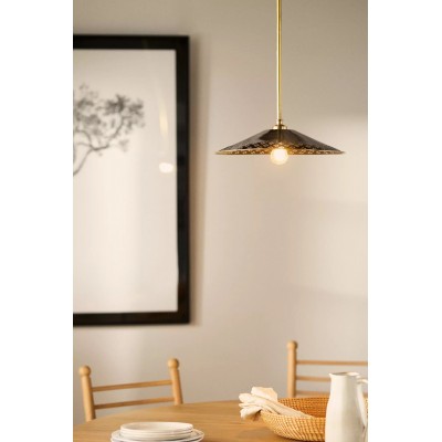 Pendente in ottone smaltato Auriglow con paralume a forma di trifoglio T025