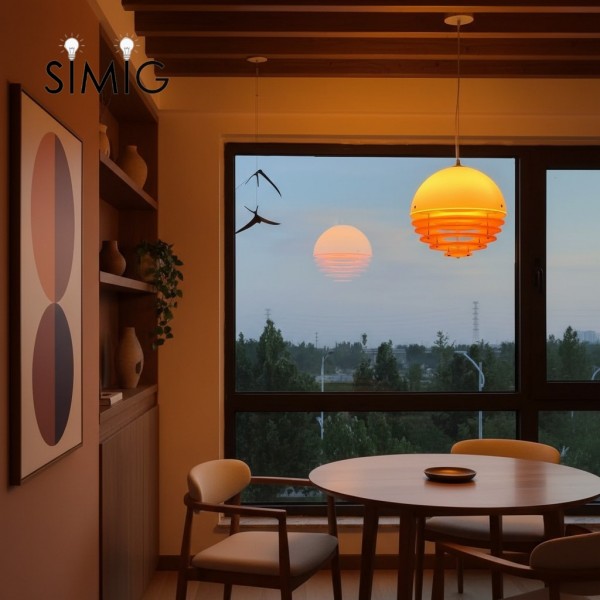 Bauhaus Sunset Ambient Pendant Lamp - Glass Acrylic Pendant Lamp S192