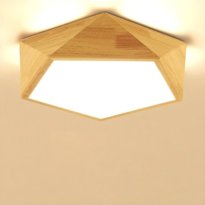 LUCENT Octagon Jewel LED -taklampa i trä