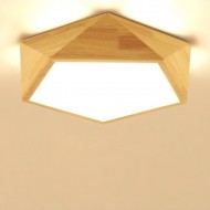 LUCENT Octagon Jewel LED -taklampa i trä