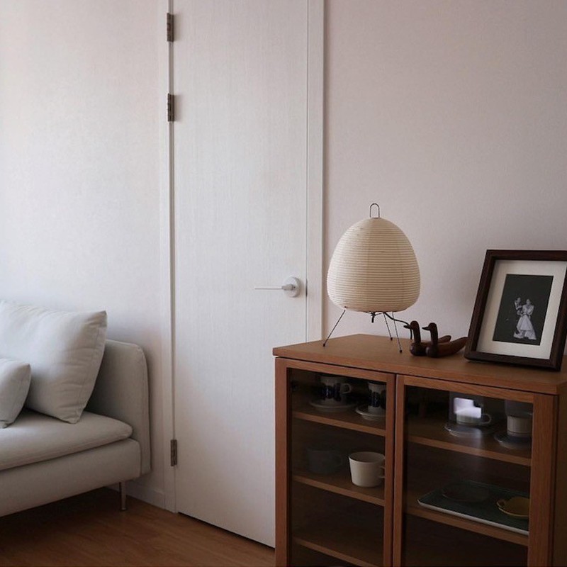 Lampe de table en papier sculptures lumineuses japonaises Akari S02