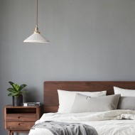 Moderne plissierte Keramik-Pendelleuchte