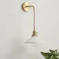 Applique murale moderne en céramique plissée