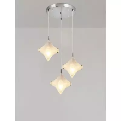 Lampa wisząca na schody Art Deco Star – szkło matowe – Astris Altair T437