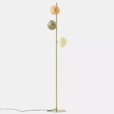 Opal Glass Floor Lamp - Modern Standing Light T419
