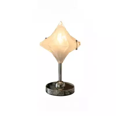 Lampa stołowa Art Deco Star – lampa z matowego szkła do nowoczesnych sypialni – Astris Lyra T436
