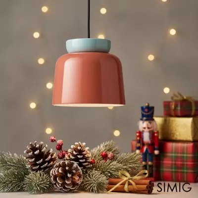 Lampada a sospensione in ceramica colorata a forma di ciotola Fiesta per sala da pranzo T068
