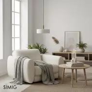 Nowoczesna Lampa Wisząca Iworyowa – Organiczny Design do Salonu i Jadalni T164