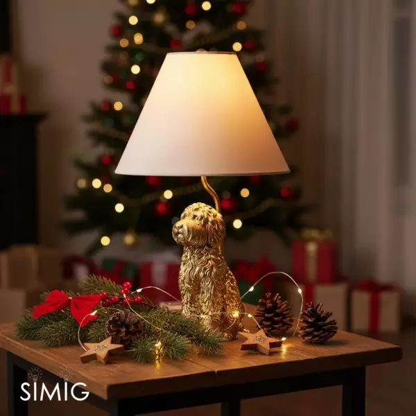 Lampka stołowa z tkanina Pawdia – Dekoracyjna lampka w zwierzęcia T195