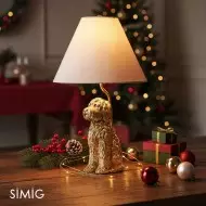 Lampka stołowa z tkanina Pawdia – Dekoracyjna lampka w zwierzęcia T195