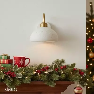 Radiica Handgjord Spräcklig Keramik Vägglampa – Elegant Belysning för Sovrum & Hall T203