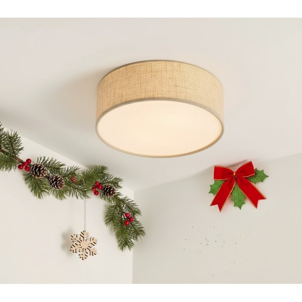 Lampa sufitowa z lnu Dumora – Korytarz i salon T001