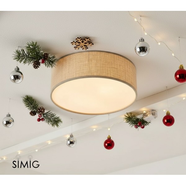 Lampa sufitowa z lnu Dumora – Korytarz i salon T001