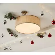 Lampa sufitowa z lnu Dumora – Korytarz i salon T001