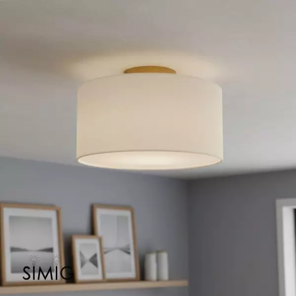 Jelvane Minimalistyczna lampa sufitowa z bęben kloszem T078