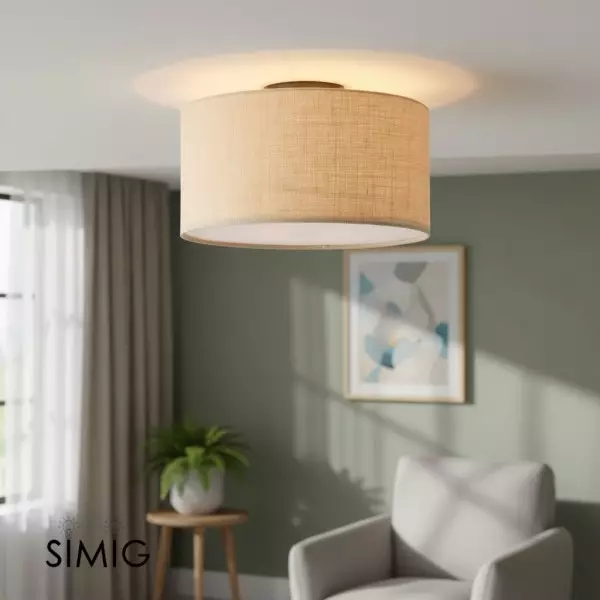 Jelvane Minimalistyczna lampa sufitowa z bęben kloszem T078