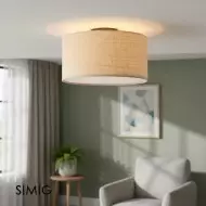 Jelvane Minimalistyczna lampa sufitowa z bęben kloszem T078