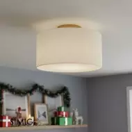 Jelvane Minimalistyczna lampa sufitowa z bęben kloszem T078